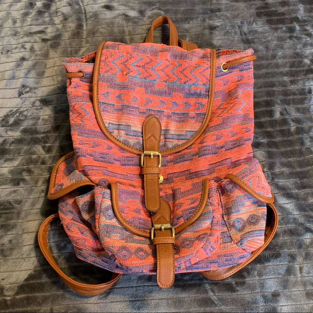 Aztec print backpack
